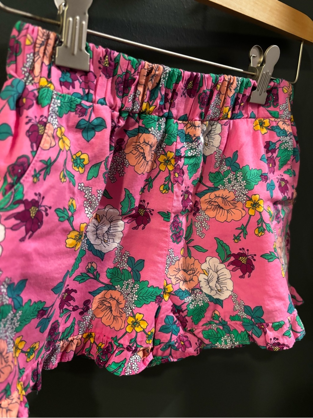 Janie and Jack Pink Floral Ruffle-Hem Skort